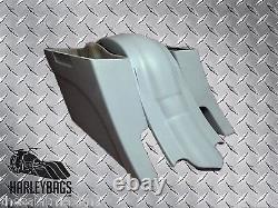 6 Harley Davidson Bagger Stretched Saddlebag + Fender Set Dual Cut Outs