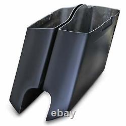 6 Stretched Extended Saddlebags & Rear Fender fit For Harley Touring Baggers