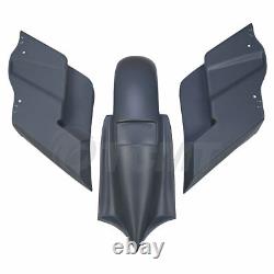6 Stretched Saddlebags No Cut Out & Rear Fender For Harley Touring Model Bagger