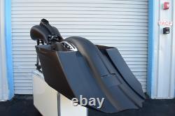 7 Stretched Extended Saddlebags & Rear Fender fit For Harley Touring Baggers