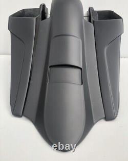 7 Stretched Extended Saddlebags & Rear Fender fit For Harley Touring Baggers
