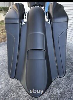 7 Stretched Extended Saddlebags & Rear Fender fit For Harley Touring Baggers
