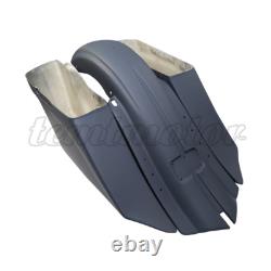 7 Stretched Saddlebags & Rear Fender Fit For Harley Touring Glide Baggers 14-24