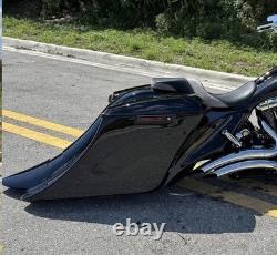 8 Stretched Saddlebag Fit For Harley Electra Street Road Glide Baggers 2009-Up