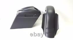 97-07 Harley Davidson Flh Bagger Kit saddlebags 6.5 Lids fender Chin Spoiler