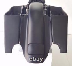 97-07 Harley Davidson Flh Bagger Kit saddlebags 6.5 Lids fender Chin Spoiler