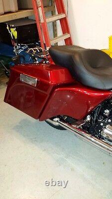 97-08 Harley Davidson 6 Stretched Side Covers 4 Dual Pipes FLH Touring Baggers