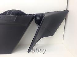 97-08 Harley Davidson 6 Stretched Side Covers 4 Dual Pipes FLH Touring Baggers