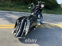 97-08 Harley Davidson Flh Touring Bagger Audio 10 Stretched Saddlebags