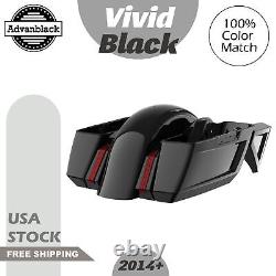 Advan Vivid Black Holeshot Chopped Bagger Kit For Harley Touring 14+