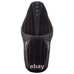 Advanblack SIK Baggers Orange Stitching Seat Fits 2009-2023 Harley Touring