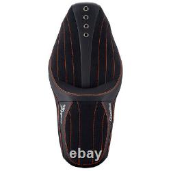 Advanblack SIK Baggers Orange Stitching Seat Fits 2009-2023 Harley Touring