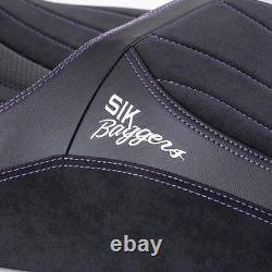 Advanblack SIK Baggers Purple Stitching Seat For 2009-2023 Harley Touring