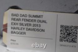 Bad Dad Summit Rear Fender Dual Exh Silver 2013 Harley Davidson Bagger