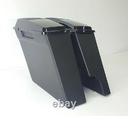 Bagger Harley Davidson Stretched 6 Saddlebag Right Exhaust 6x9 Lids #2