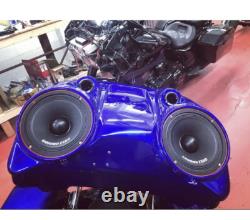 Baggers 8 With Tweeter Fiberglass Custom chopped Tour Pack Fits Harley Davidson