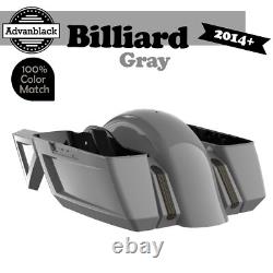 Billiard Gray Holeshot Chopped Bagger Kit Fits Harley Davidson Touring 14+