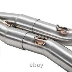 Brushed 2 Into 1 Shorty Exhaust Pipe For Harley Touring Road Glide King 2017-20