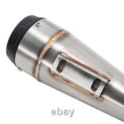 Brushed 2 Into 1 Shorty Exhaust Pipe For Harley Touring Road Glide King 2017-20
