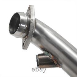 Brushed 2 into 1 Full Length Exhaust Pipe for Harley Touring Bagger Glide 95-16
