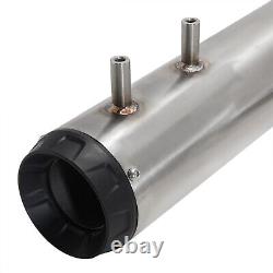 Brushed 2 into 1 Full Length Exhaust Pipe for Harley Touring Bagger Glide 95-16