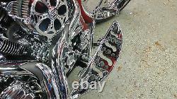 CHROME BILLET DEEP CUT FLOORBOARDS 80-16 Harley Bagger & FL Softail, FLT, FLH