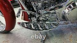 CHROME BILLET DEEP CUT FLOORBOARDS 80-16 Harley Bagger & FL Softail, FLT, FLH