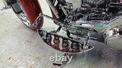 CHROME BILLET DEEP CUT FLOORBOARDS 80-16 Harley Bagger & FL Softail, FLT, FLH