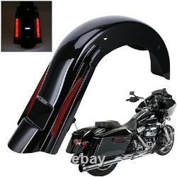 CVO Stretched Rear Fender System with LED Light For Harley Touring Bagger 1993-08