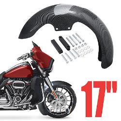 Carbon Fiber 17 Wrap Front Fender For Harley Davidson Touring Custom Baggers