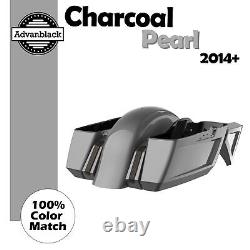 Charcoal Pearl Holeshot Chopped Bagger Kit For 14+ Harley Davidson Touring