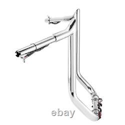 Chrome 14 Pre-Wired Handlebars For Harley Bagger Touring CVO Street Glide 14-23