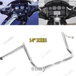 Chrome 14 Rise Handlebar For Harley Street Glide Special FLHX withBatwing fairing