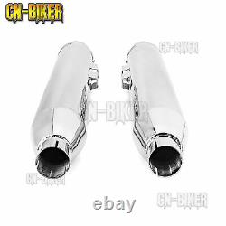 Chrome 3.5 Slip-On Exhaust Mufflers For Harley Touring Dress Bagger 95-2016