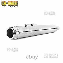 Chrome 3.5 Slip-On Exhaust Mufflers For Harley Touring Dress Bagger 95-2016