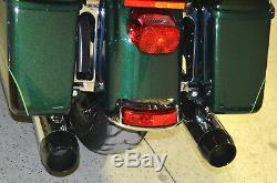 Chrome Black Tip 4 Slip On Mufflers Exhaust Pipe 95-2016 Harley Touring Bagger