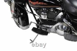 Chrome Sliced Heel Toe Extended Splined Shifter Lever Set Harley Touring Bagger