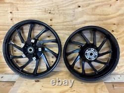 Coastal Moto 21 & 18 Hurricane Black Satin Motorcycle Wheels Harley Baggers