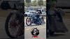Couple With Harley Davidson Street Glide Bagger Big Wheel Custom On The Street