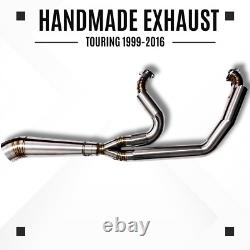 Custom 2-Into-1 Exhaust for Harley Davidson Touring Bagger (1996-2016)