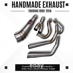 Custom 2-Into-1 Exhaust for Harley Davidson Touring Bagger (1996-2016)