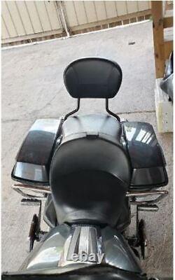 Danny Gray Tourist Air Black Leather 2up Seat 2008-2022 Harley Touring Bagger