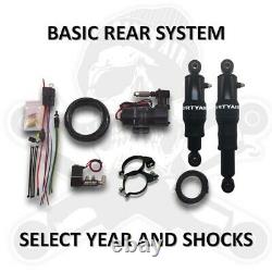 Dirty Air Rear Basic Bagger Air Ride Rear Suspension Shock Kit Harley FLH 14-20