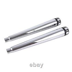 Dna For Harley Touring Megaphone Slip On Mufflers Exhaust Pipes 1995-2016 Chrome