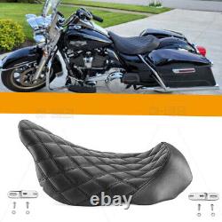 Driver Rider Solo Seat Black for 2008-2024 Harley Davidson FLH Bagger Dresser