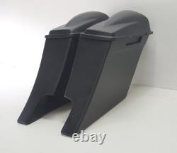 Dual Exhaust Stretched Saddle Bags 6 Inches Harley Davidson Touring Flh Bagger