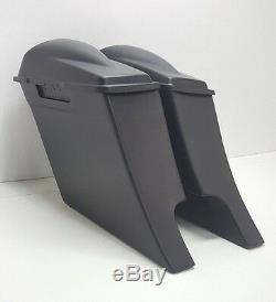 Dual Exhaust Stretched Saddle Bags 6 Inches Harley Davidson Touring Flh Bagger