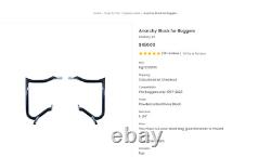 Factory 47 Rear Crash Bar Anarchy Black for 97-23 Harley Baggers