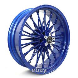 Fat Spoke Wheels 21x3.5 18x5.5 for Harley Bagger Road King Electra Glide 00-07