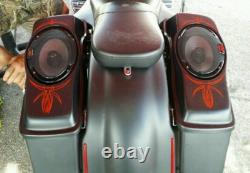 Fiberglass Harley Davidson Ultra Glide SaddleBag Bagger 6x9 Speaker Lids Touring
